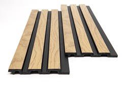 PS PANEL ΜΕ 3D ΠΗΧΑΚΙΑ F4 PIANO 12/122/2900mm NAT.OAK/BLACK